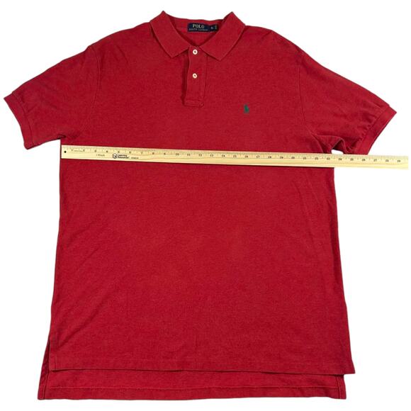Ralph Lauren Men's Red Polo Shirt Green Pony Short sleeve Size XL santa polo - Picture 6 of 7